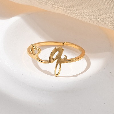 304 Stainless Steel Cuff Rings for Women RJEW-D285-01G-Q-1