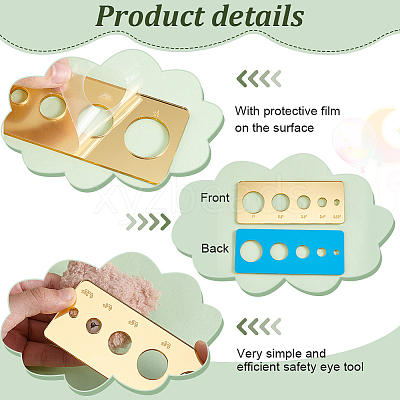 Acrylic Safety Eye Insertion Tool for Toy Making TOOL-WH0127-45C-1