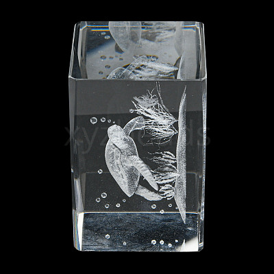3D Laser Engraving Animal Glass Figurine LS-DJEW-R013-01D-1
