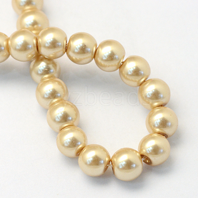 Baking Paint Glass Pearl Bead Strands HY-Q003-3mm-42-1