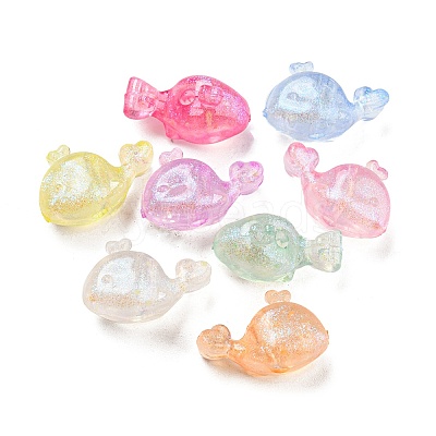 Transparent Luminous Acrylic Beads MACR-D024-37-1