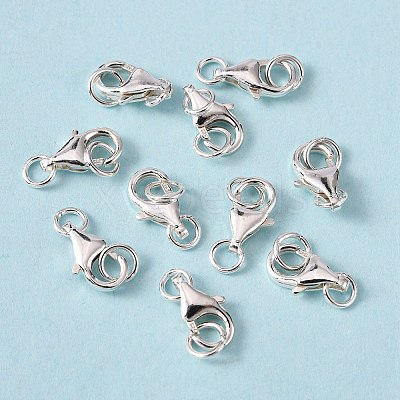 Sterling Silver Lobster Claw Clasps X-STER-I010-9mm-1