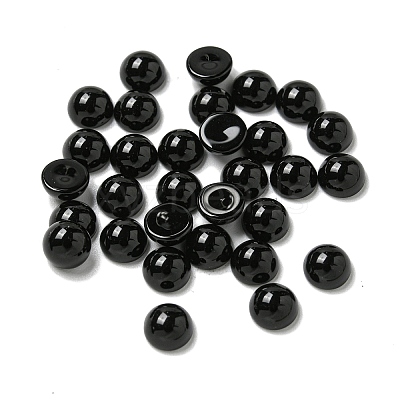 Natural Black Stone Cabochons G-Q173-01B-17-1