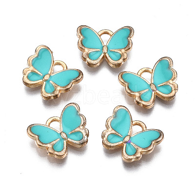 Alloy Enamel Charms X-ENAM-S121-070G-1