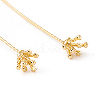 Brass Flower Head Pins LS-FIND-B009-03G-1