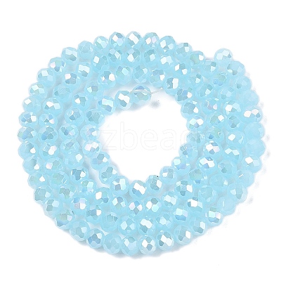 Electroplate Glass Beads Strands EGLA-A044-J4mm-B04-1