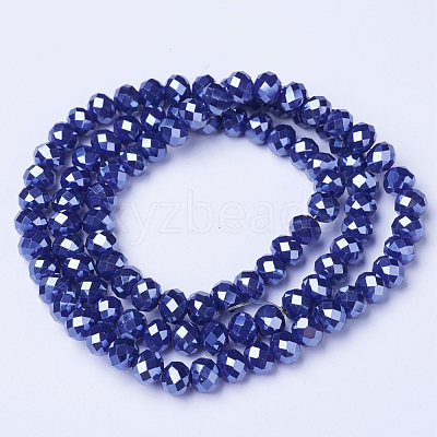 Electroplate Glass Beads Strands EGLA-A034-P8mm-A11-1