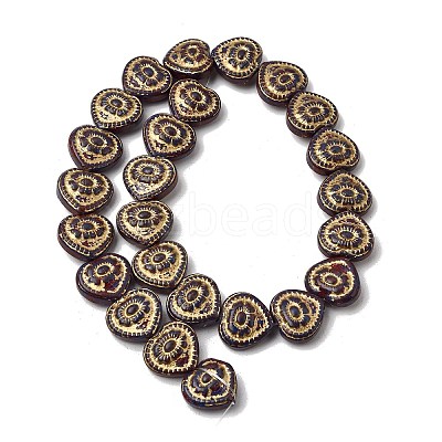 Painted Glass Beads Strands GLAA-Z021-14-1