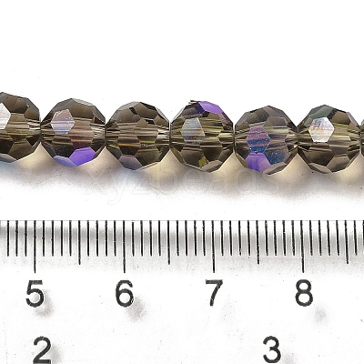 Electroplate Transparent Glass Beads Strands EGLA-A035-T8mm-L16-1