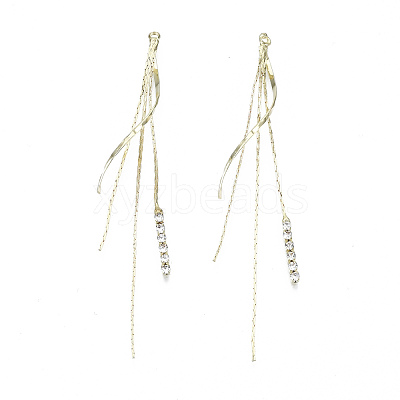 Brass Chain Tassel Big Pendants X-KK-R129-11G-1