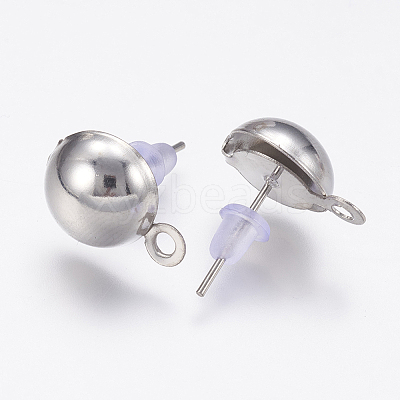 Iron Stud Earring Findings IFIN-F136-10mm-08P-1