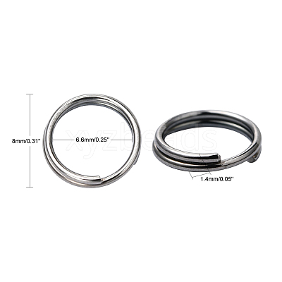 Iron Split Rings JRD8MM-01B-NF-1