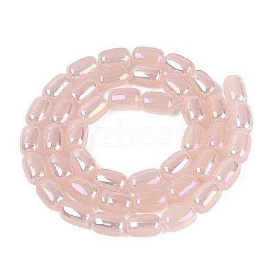 Electroplate Imitation Jade Glass Beads Strands LS-EGLA-Q132-03B-B02-1