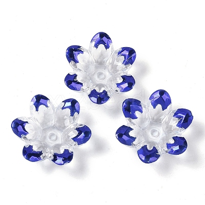 Plating Acrylic Bead Caps OACR-H118-06C-1