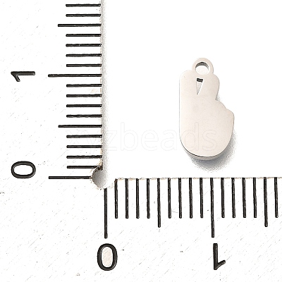 304 Stainless Steel Charms with Enamel STAS-L022-407P-01-1