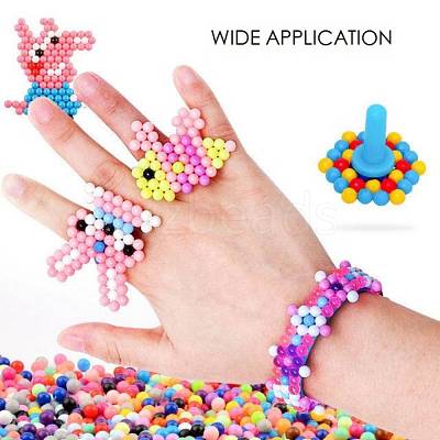 DIY 30 Colors 6000Pcs 4mm PVA Round Water Fuse Beads Kits for Boys DIY-Z007-52-1