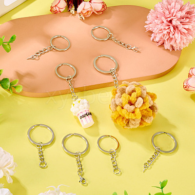 60Pcs 6 Styles Iron Split Key Rings FIND-TA0008-13-1