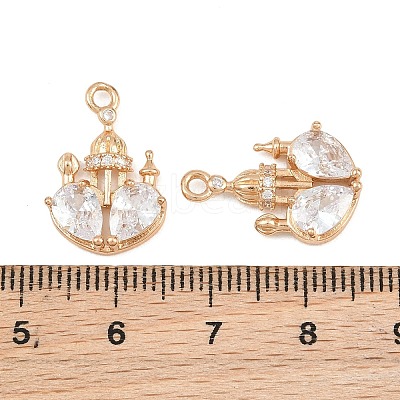 Brass Pave Cubic Zirconia Pendants CU-CBA8183-05G-A-1