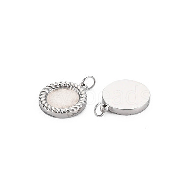 304 Stainless Steel Pendant Enamel Settings STAS-N097-204A-01P-1