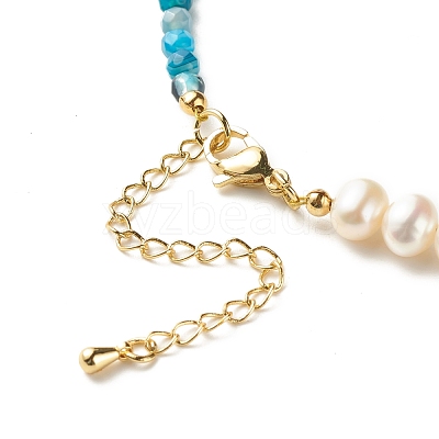 Natural Pearl Beaded Necklace NJEW-JN03765-01-1