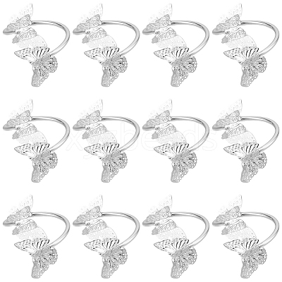 Butterfly Iron Napkin Rings AJEW-WH20070-109S-1