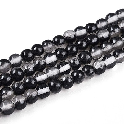 Baking Paint Transparent Glass Beads Strands DGLA-N011-4mm-10-1