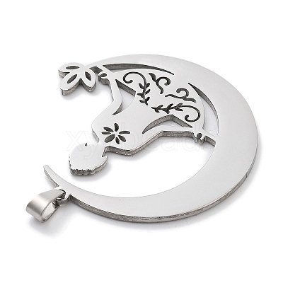 Anti-Tarnish 304 Stainless Steel Pendants STAS-U030-10P-1