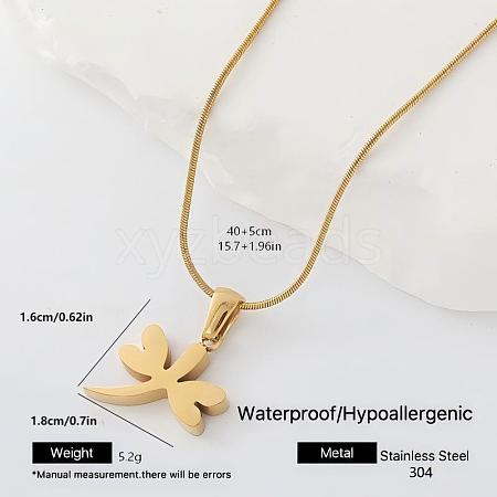 Elegant 304 Stainless Steel Pendant Necklaces for Women JT5004-1-1