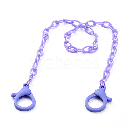 Personalized ABS Plastic Cable Chain Necklaces NJEW-JN02850-03-1