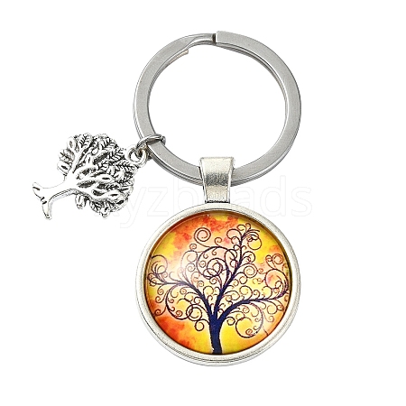 Alloy Glass Keychains KEYC-YW00008-05-1