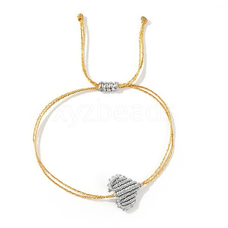 Adjustable Braided Polyester Cord Bracelets for Friendship and Couple VG5785-9-1