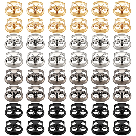 48Pcs 4 Colors Alloy Cord Locks FIND-PH0062-18-1
