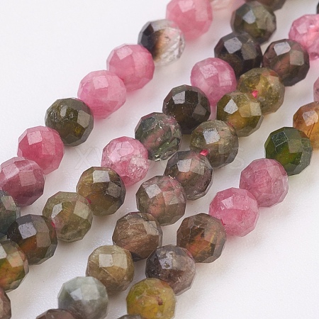 Natural Tourmaline Beads Strands G-F568-141-3mm-1