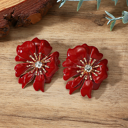 Iron Flower Stud Earrings XB2755-5-1