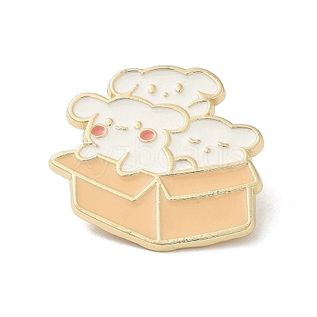 Cartoon Style Dog Enamel Pins JEWB-L015-01G-03-1