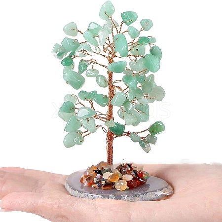 Natural Green Aventurine Chips Tree of Life Decorations PW-WGDF5CC-04-1