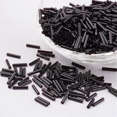 Glass Bugle Beads SEED-E001-12mm-49#-1