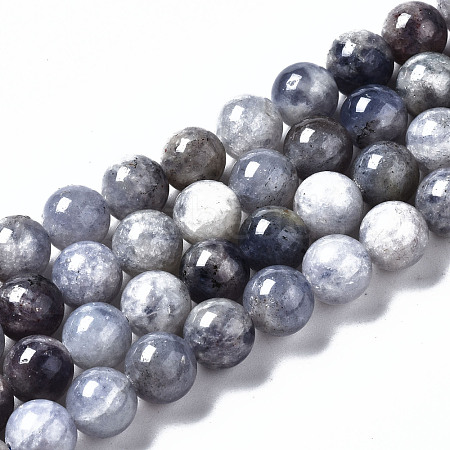 Natural Iolite Beads Strands G-N328-50B-01-1