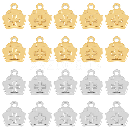 DICOSMETIC 20Pcs 2 Colors 304 Stainless Steel Charms STAS-DC0011-62-1