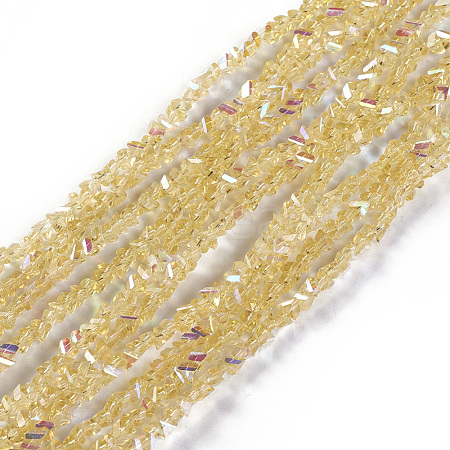 Electroplate Glass Beads Strands EGLA-E057-01A-02-1