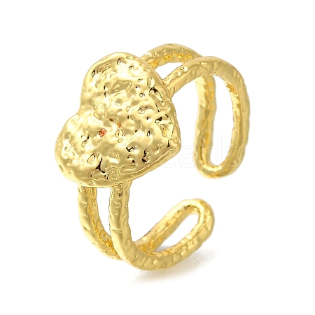 Brass Cuff Rings for Women RJEW-D079-04G-RS-1