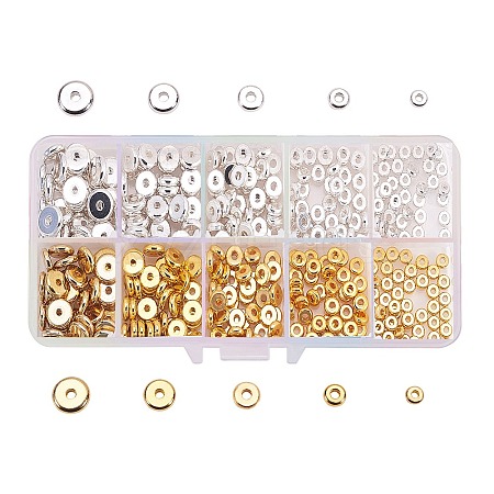 Flat Round Brass Spacer Beads KK-CJ0001-26-1