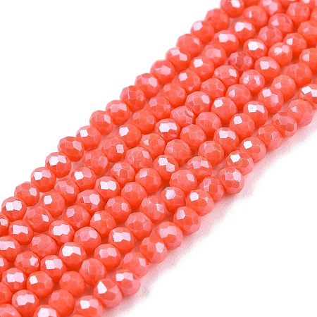 Electroplate Glass Beads Strands EGLA-A044-P1mm-A21-1