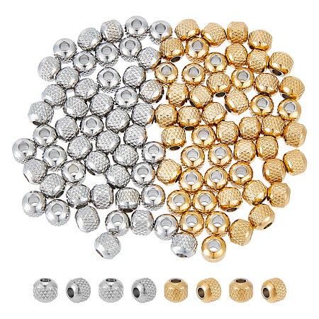 Unicraftale 100Pcs 2 Colors 201 Stainless Steel Beads STAS-UN0052-08-1