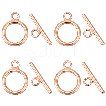 925 Sterling Silver Toggle Clasps STER-BC0004-38RG-1