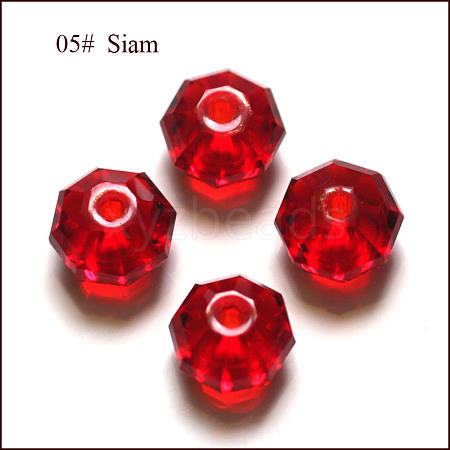 Imitation Austrian Crystal Beads SWAR-F083-4x6mm-05-1