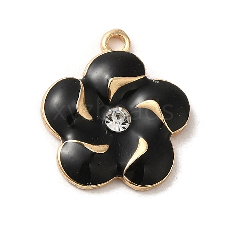 Flower Alloy Enamel Pendants ENAM-A007-03KCG-03-1