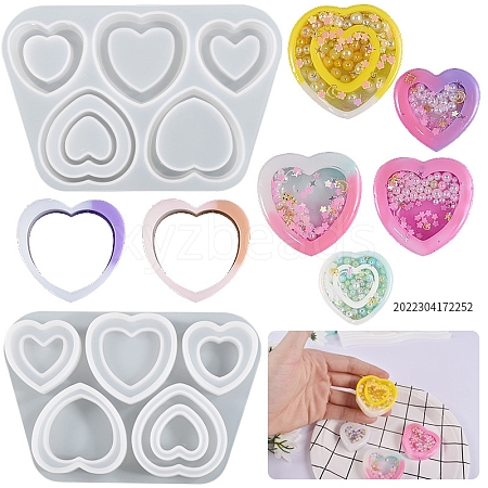 DIY Heart Quicksand Silicone Molds VALE-PW0001-081-1