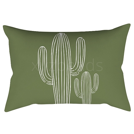 Green Series Nordic Style Geometry Abstract Polyester Throw Pillow Covers PW23042506345-1