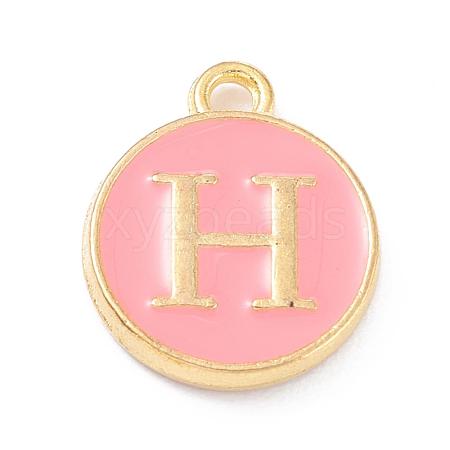 Golden Plated Alloy Enamel Charms ENAM-Q437-14H-1